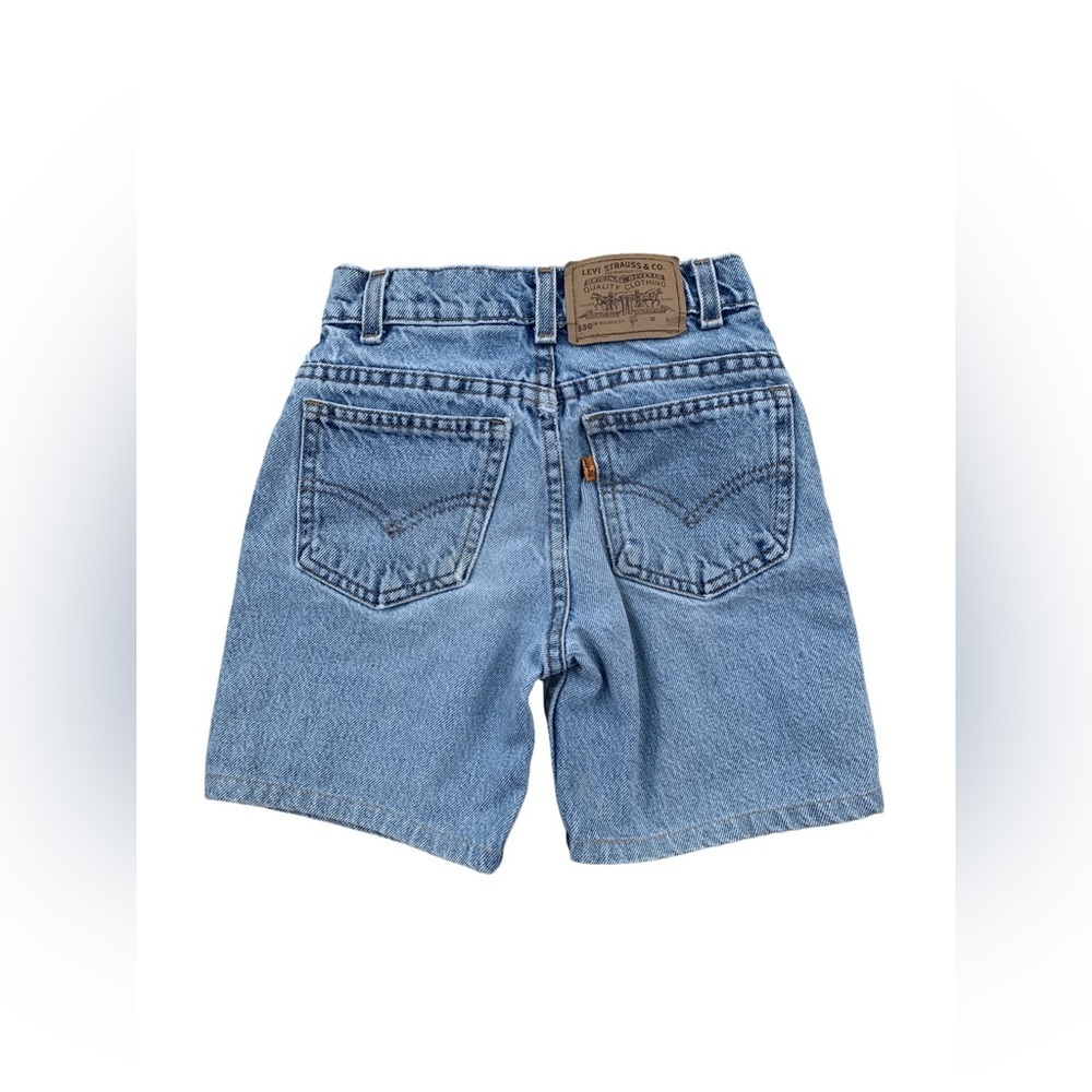 Vintage Little Levi’s Size 7 Orange Tab 550 Denim Jean Shorts - Picture 2 of 8